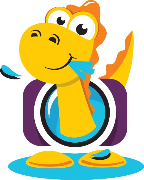 恐龙摄影师标志图片下载