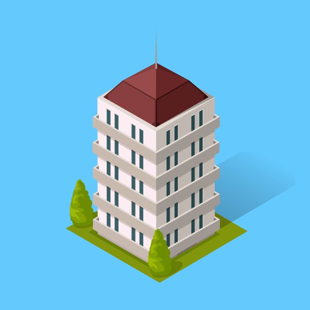 摩天大楼和房屋建筑的标志图片下载