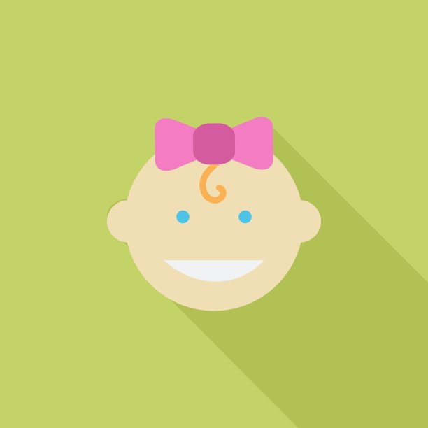 宝贝女孩平面图标图片下载