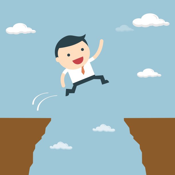 商人从悬崖上往下跳图片下载