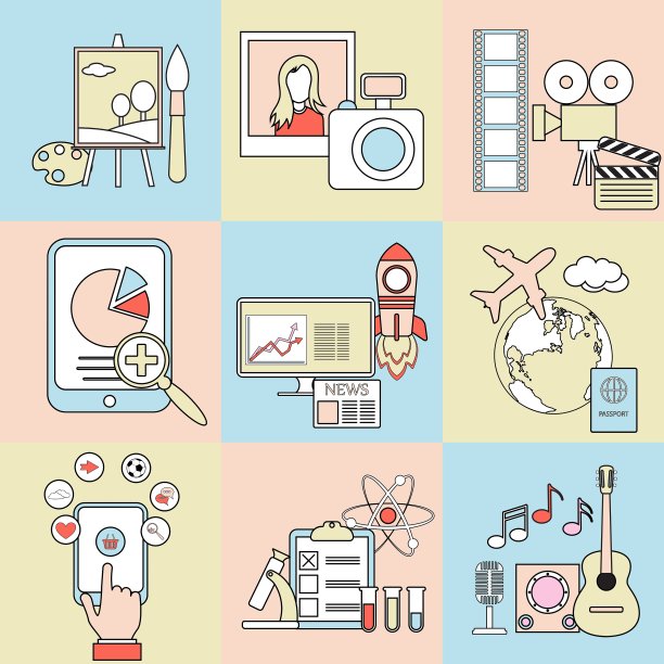 抽象的平面设计和开发概念图片下载