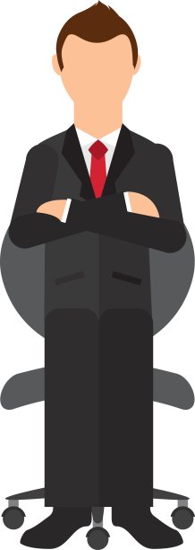 商人孤立地坐在椅子上图片下载