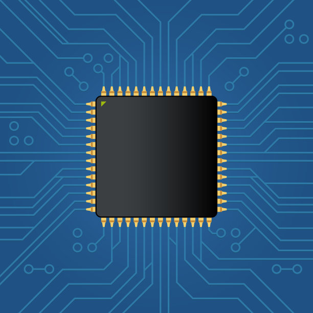 真实黑色电子微芯片图片下载