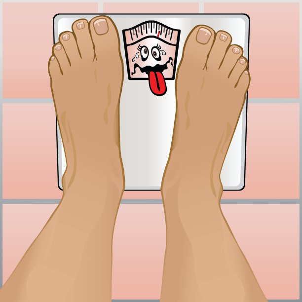 人的脚在称重秤上图片下载