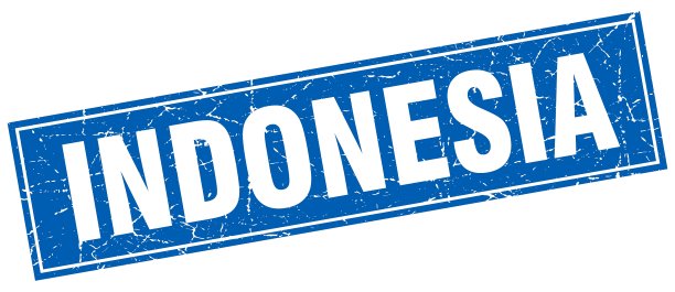 印尼蓝色方块垃圾复古孤立图片下载