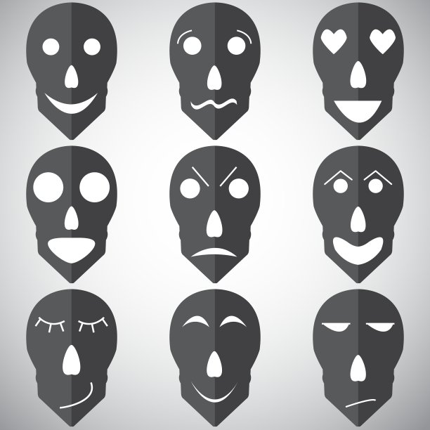 骷髅面具情感集图片下载