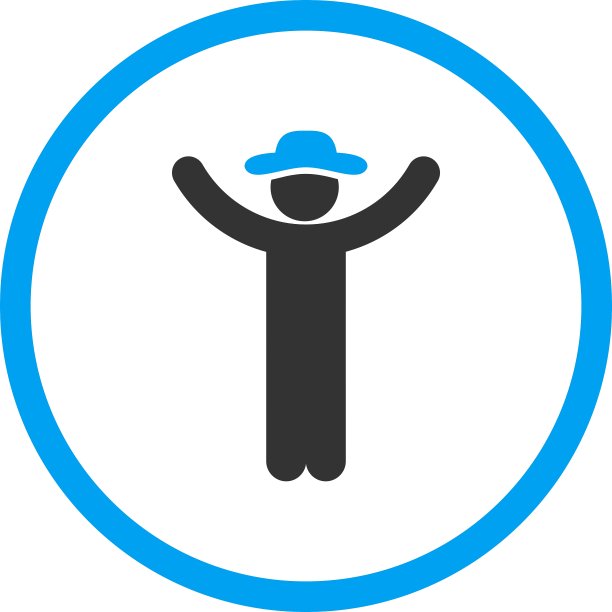 举起手来，圆圈图标探员图片下载