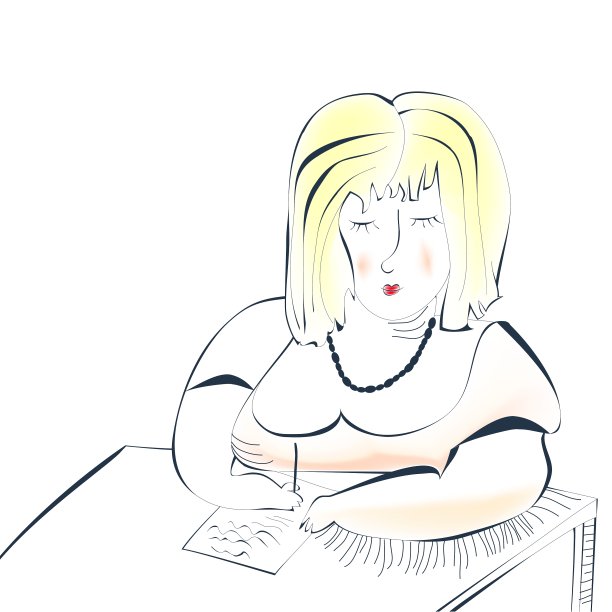 女人写信给纸图片下载