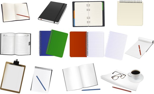 Mega set笔记本和纸张图片下载