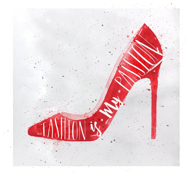 海报高山鞋红色图片下载