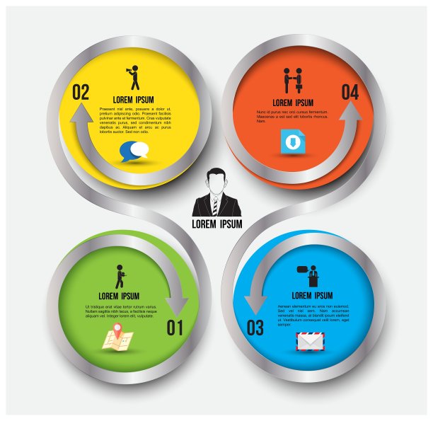 现代简单的信息图表模板图片下载