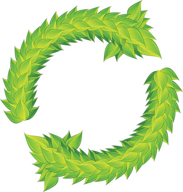 绿色的月桂花环图片下载