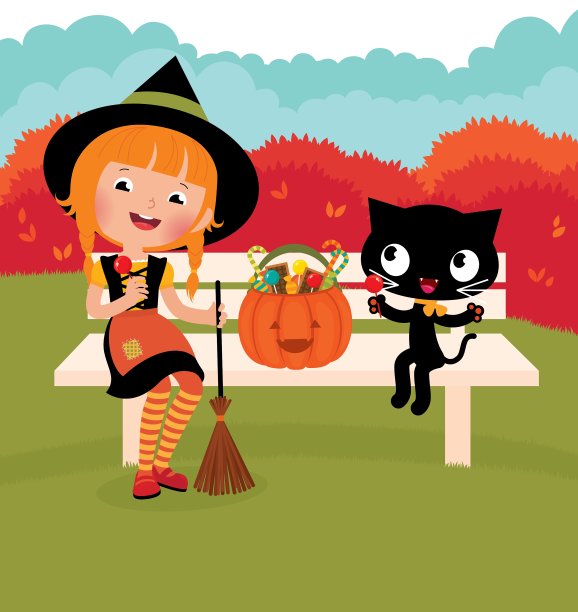 女巫和她的猫图片下载