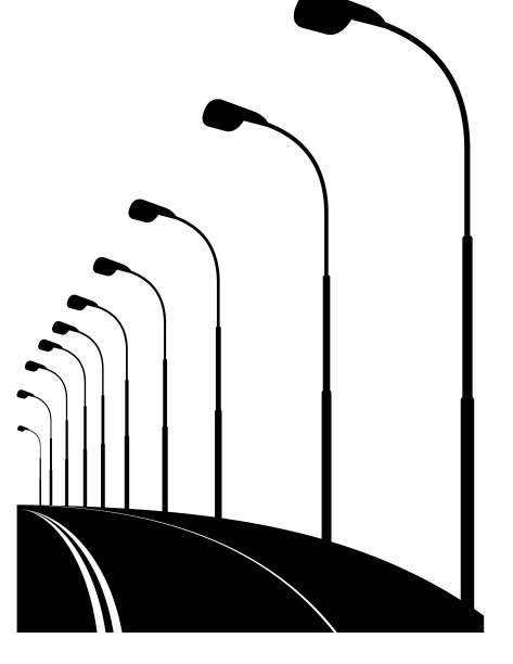 夜晚城市街道桥图片下载