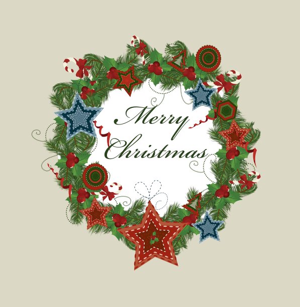 圣诞花环图片下载