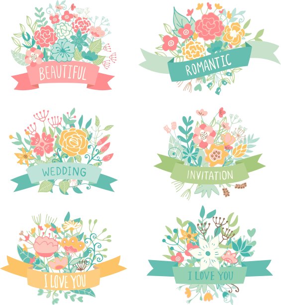 婚礼复古元素系列图片下载