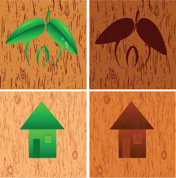 从房子的图标设置对一个木制结构图片下载