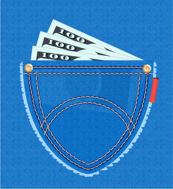 矢量插图的美元钞票在poc图片下载