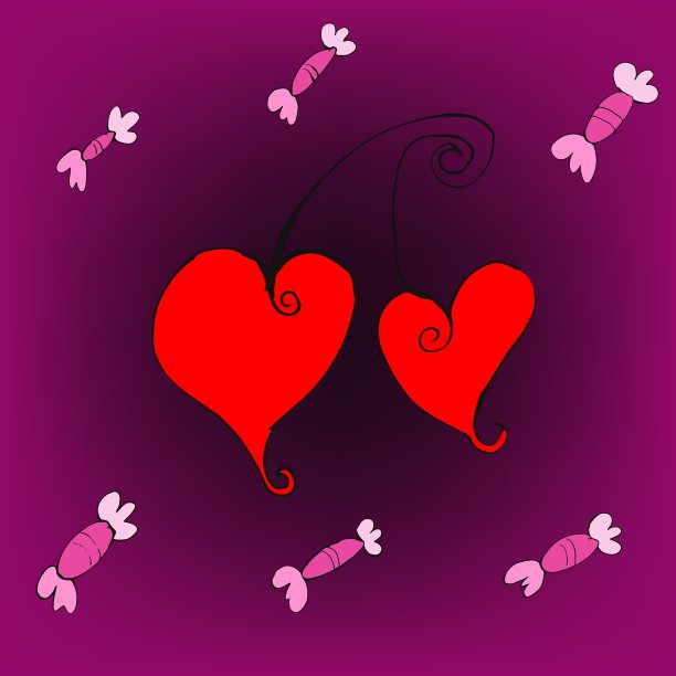 糖果的心的爱图片下载