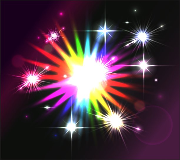 蓝色闪光闪亮星图片下载