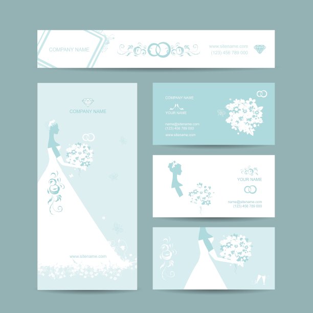 名片设计婚庆概念图片下载