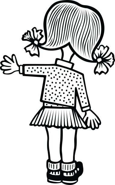 向量的女孩图片下载