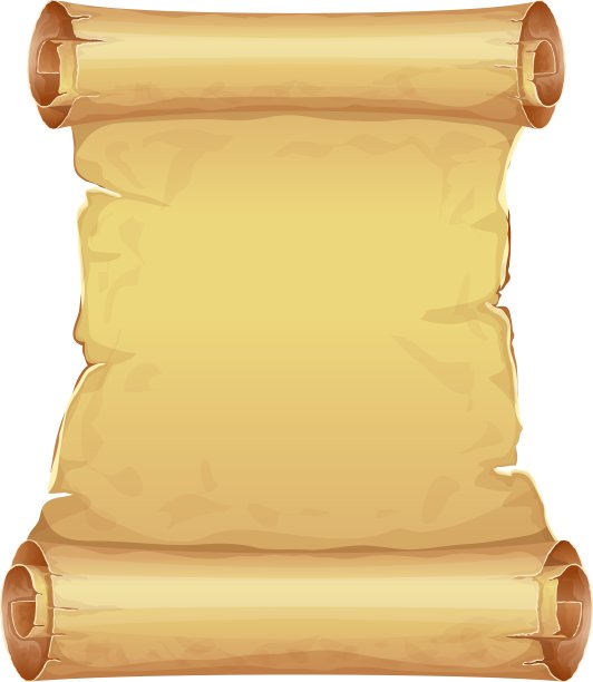巨大的金色羊皮纸卷素材图片