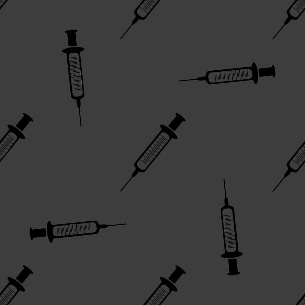 注射器网页图标平面设计无缝灰色模式图片下载