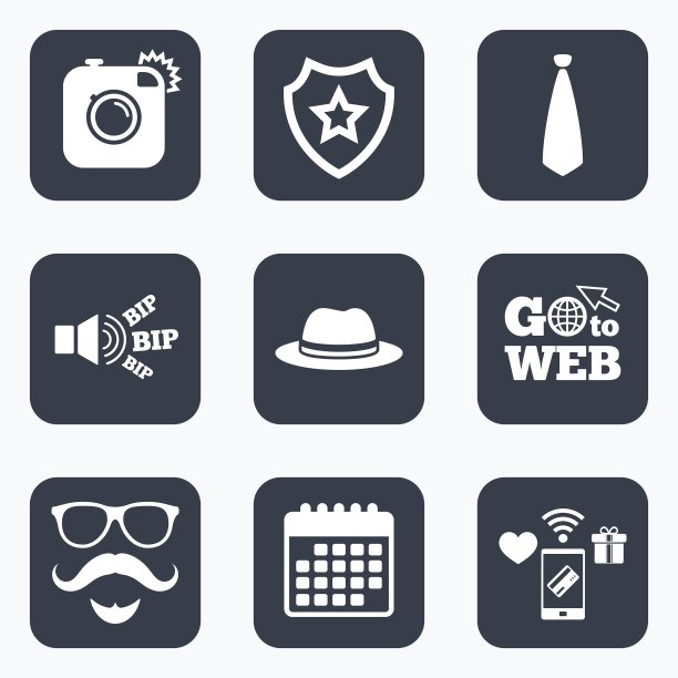 潮人相机图标眼镜的象征图片下载