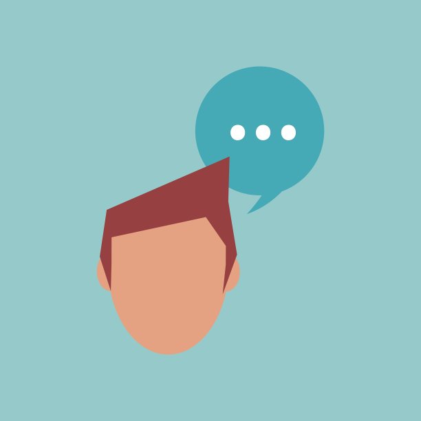 沟通设计气泡图标平坦图片下载