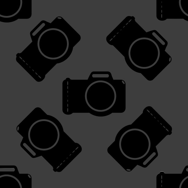照片摄像头网页图标平面设计无缝灰色图片下载