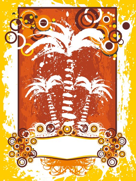 棕榈树背景下的夏天图片下载