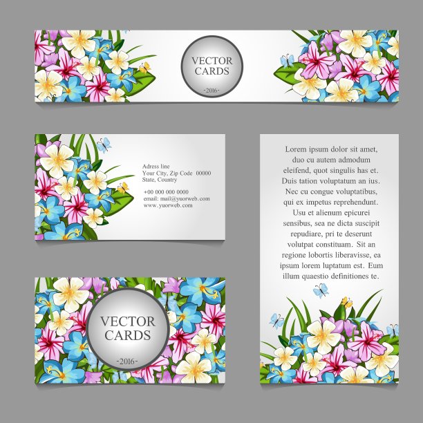 卡片上有质地轻盈的花蕾图片下载