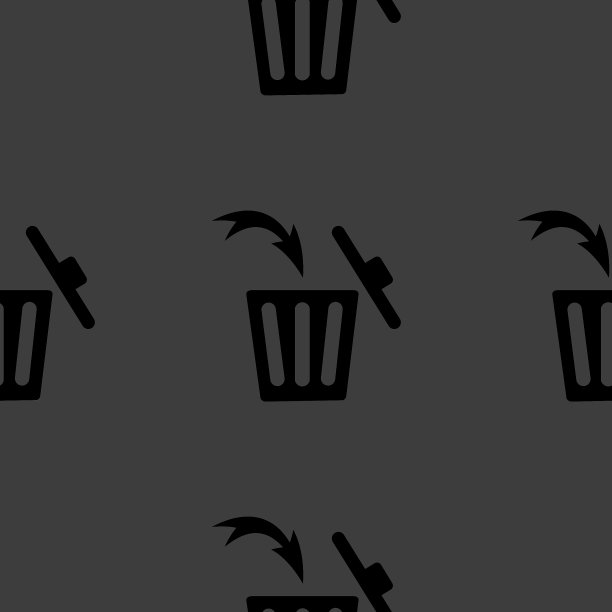 垃圾桶网页图标平面设计无缝灰色图片下载