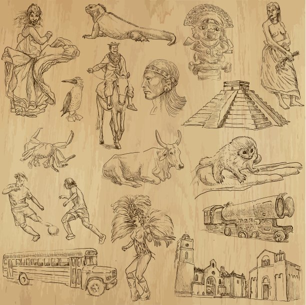 旅行南美-一个手绘包图片下载