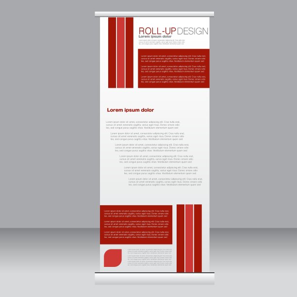 卷起横幅站模板图片下载