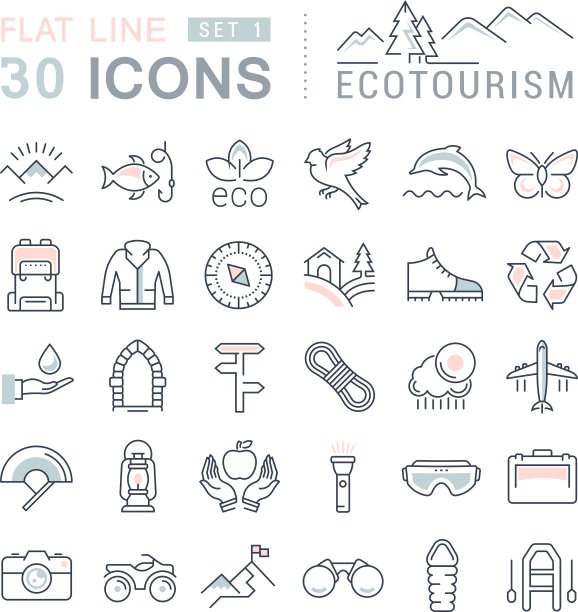 设置直线图标生态旅游图片下载