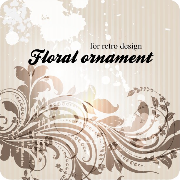 复古花饰设计图片下载
