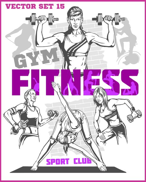 健康健身的女孩图片下载