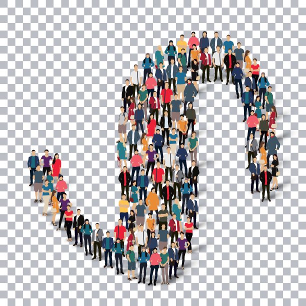 小组人形状字母S透明图片下载