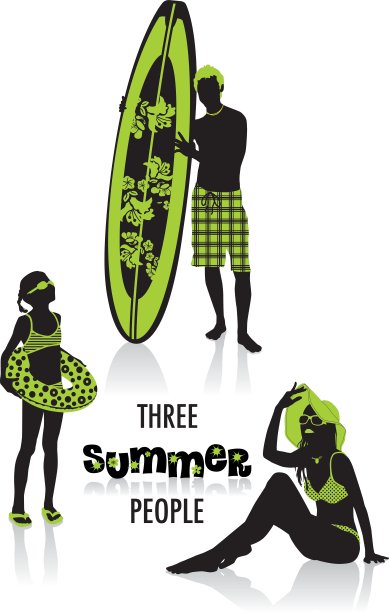 夏天人的轮廓图片下载