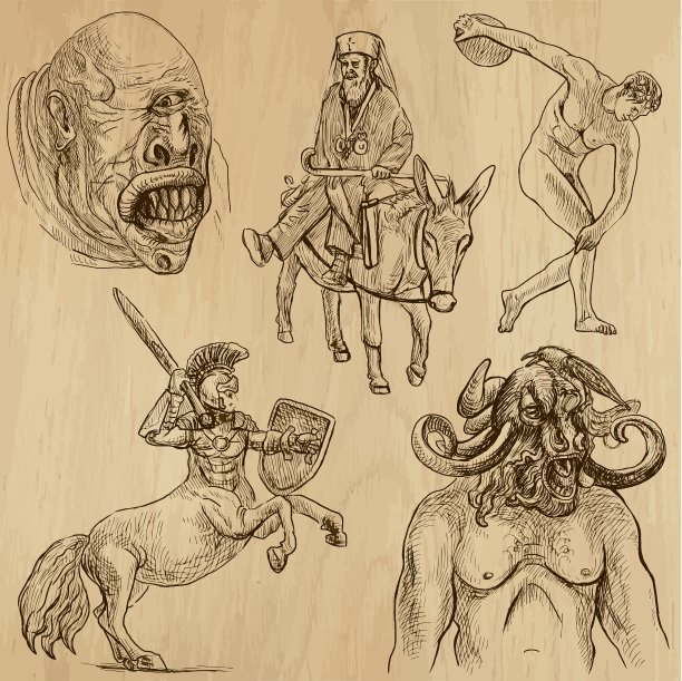 旅行希腊-一个手绘包图片下载