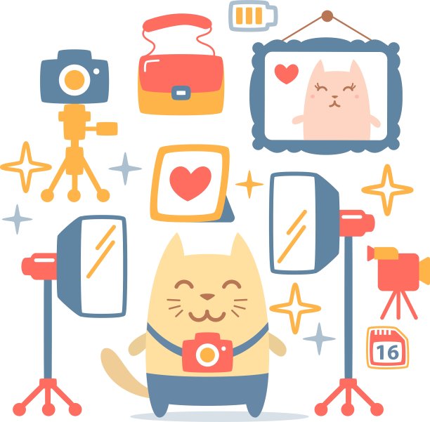 人物摄影师用彩色相机平拍图片下载