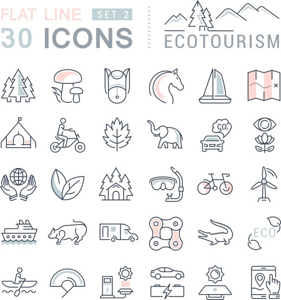 设置直线图标生态旅游图片下载