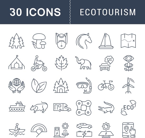 设置直线图标生态旅游图片下载