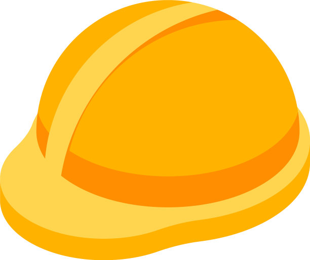 黄色头盔图标等距风格图片下载
