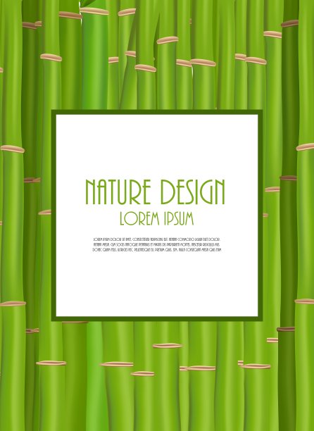 彩色的茎和竹叶背景图片下载