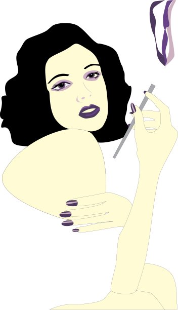 吸烟的女孩图片下载