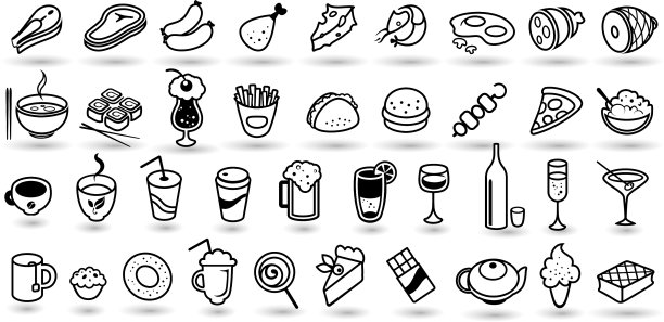 食物图标集合图片下载