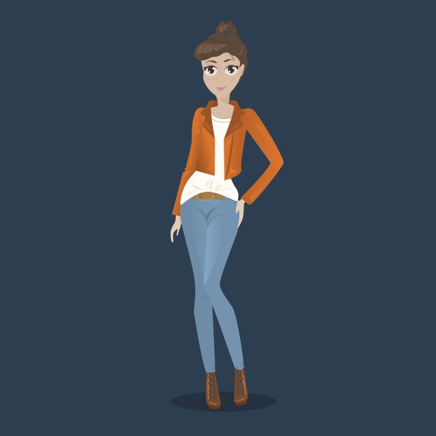 时尚的女孩图片下载